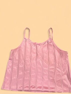 Light Pink Satin Strappy Cami - Women's Smooth Finish